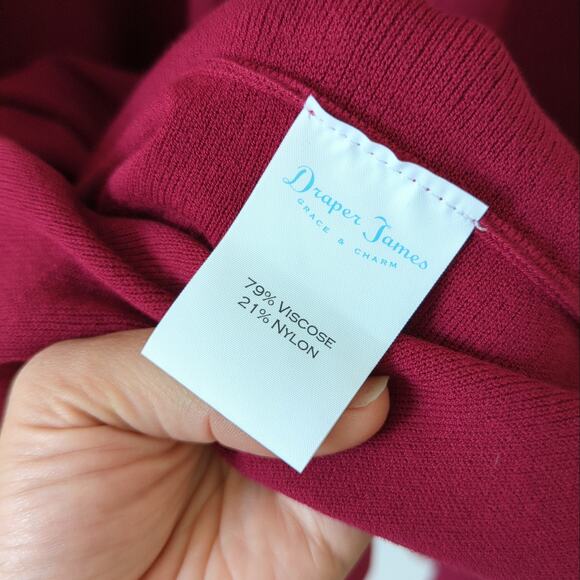 NWT Draper James Women's Viscose Knit Berry Bell Sleeve Sweater Dress XXL $150 - Picture 9 of 12